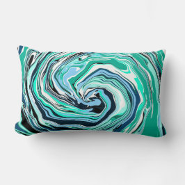Blauwe, Blauwgroen, Turquoise- en White Swirls Mar Kussen