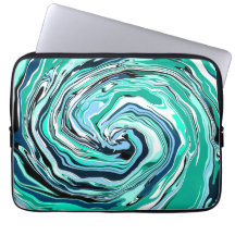 Blauwe, Blauwgroen, Turquoise- en White Swirls Mar