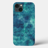 Blauwe Blauwgroen Waterverf Abstractie Case-Mate iPhone Case (Achterkant)