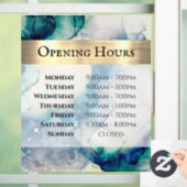 Blauwe Blauwgroen Waterverf die het Venster van Ur Raamsticker (Huis)