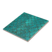 Blauwe Blauwgroen zeemeerminnen Tegeltje (Zijkant)