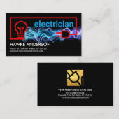 Blauwe bliksem Elektrische Bedrading Visitekaartje (Voorkant / Achterkant)