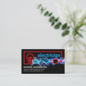 Blauwe bliksem Elektrische Bedrading Visitekaartje (Staand voorkant)