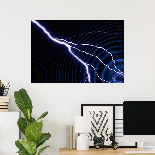 Blauwe bliksem poster (Thuiskantoor)
