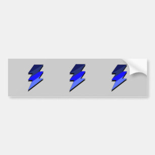 Blauwe bliksem Thunder Bolt Bumpersticker