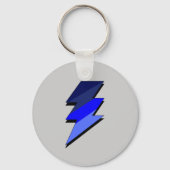Blauwe bliksem Thunder Bolt Sleutelhanger (Voorkant)