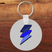 Blauwe bliksem Thunder Bolt Sleutelhanger (Voorkant)
