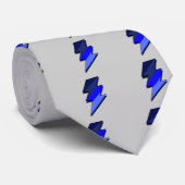 Blauwe bliksem Thunder Bolt Stropdas (Opgerold)