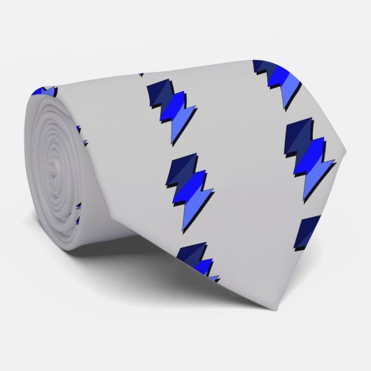 Blauwe bliksem Thunder Bolt Stropdas (Opgerold)
