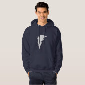 Blauwe bliksembolt hoodie (Voorkant volledig)