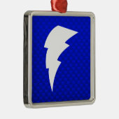 Blauwe bliksembolt metalen ornament (Rechts)
