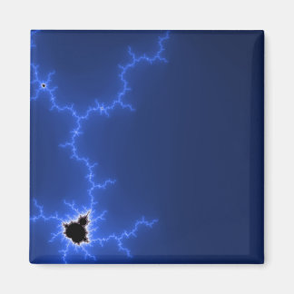Blauwe bliksemfractal magneet