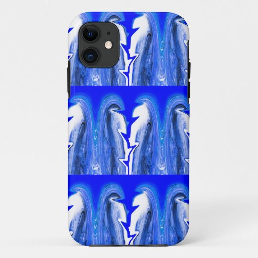 Blauwe bliksemschicht Case-Mate iPhone case (Achterkant)