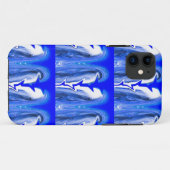 Blauwe bliksemschicht Case-Mate iPhone case (Achterkant (horizontaal))