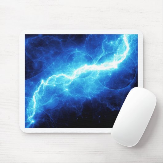 Blauwe bliksemschicht muismat (Met muis)