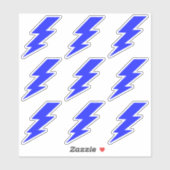Blauwe Bliksemschichten - Schoolstickers Sticker (Vel)