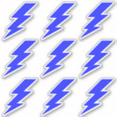 Blauwe Bliksemschichten - Schoolstickers Sticker (Voorkant)
