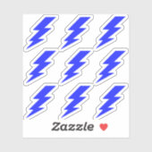 Blauwe Bliksemschichten - Schoolstickers voor op j Sticker (Vel)
