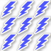 Blauwe Bliksemschichten - Schoolstickers voor op j Sticker (Voorkant)