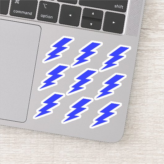 Blauwe Bliksemschichten - Schoolstickers voor op j Sticker (Detail)