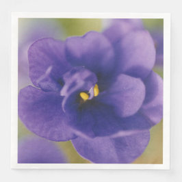 Blauwe Bloeiende Bloem van Violet Saintpaulia Uitg Servet