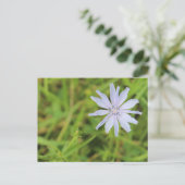 Blauwe bloem #3 briefkaart (Staand voorkant)
