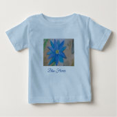 Blauwe Bloem Baby T-Shirt (Voorkant)