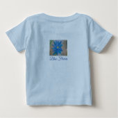 Blauwe Bloem Baby T-Shirt (Achterkant)