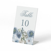 Blauwe Bloem Bloemen Tafel Nummers Huwelijk Borden