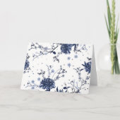 Blauwe Bloem, Bloemkunst, Waterverf Roos, Persoonl Kaart (Voorkant)