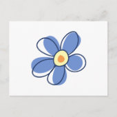Blauwe bloem, bloesem, bloem in bloem briefkaart (Voorkant)
