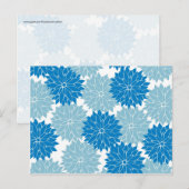 blauwe bloem bloesems Floral Pattern Print Briefkaart (Voorkant / Achterkant)