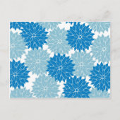  blauwe bloem bloesems Floral Pattern Print Briefkaart (Voorkant)