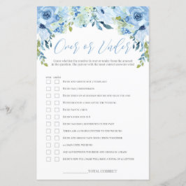 Blauwe bloem boven of onder vrijgezellenfeest wild