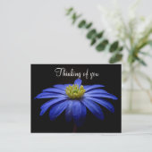 Blauwe Bloem Briefkaart (Staand voorkant)