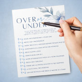 Blauwe Bloem Bruid Over of Onder Douche Game Pack Notitieblok