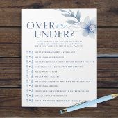 Blauwe Bloem Bruid Over of Onder Douche Game Pack Notitieblok