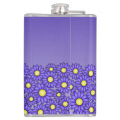 Blauwe bloem bruidsmeisje fles heupfles (Achterkant)