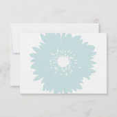 Blauwe Bloem Bruiloft RSVP Kaartje (Achterkant)