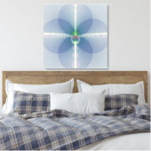 Blauwe Bloem Canvas Afdruk (Insitu (Slaapkamer))