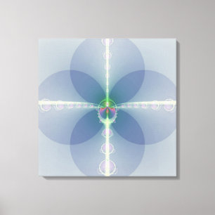 Blauwe Bloem Canvas Afdruk