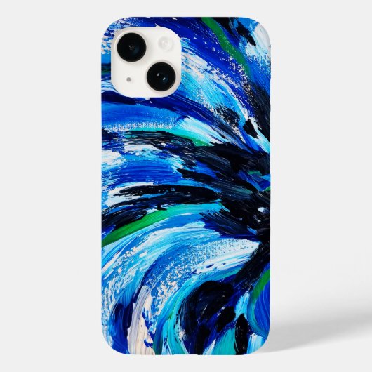 Blauwe bloem Case-Mate iPhone case (Achterkant)