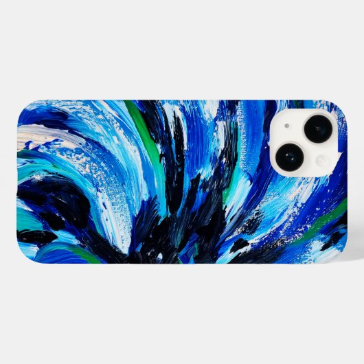 Blauwe bloem Case-Mate iPhone case (Achterkant (horizontaal))