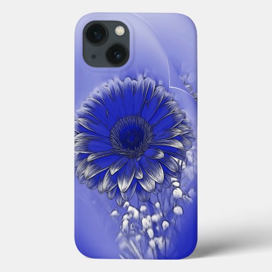 Blauwe bloem Case-Mate iPhone case (Achterkant)