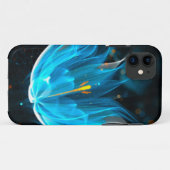 blauwe bloem Case-Mate iPhone case (Achterkant (horizontaal))