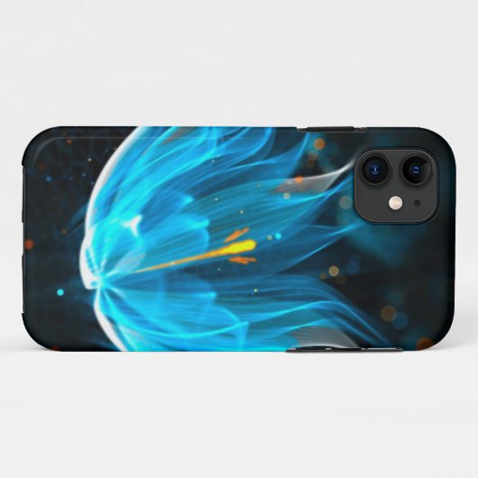 blauwe bloem Case-Mate iPhone case (Achterkant (horizontaal))