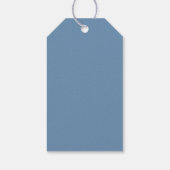 Blauwe bloem chinoiserie bruiloftsshower cadeautag cadeaulabel (Achterkant)