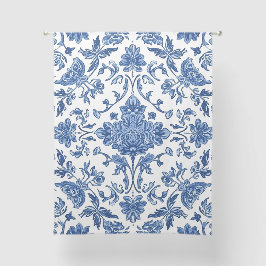 Blauwe Bloem Chinoiserie Witte Waterverf