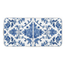 Blauwe Bloem Chinoiserie Witte Waterverf