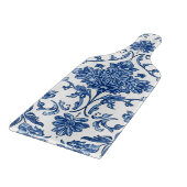Blauwe Bloem Chinoiserie Witte Waterverf Snijplank (Hoek)